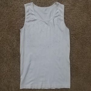 White beaded tank small